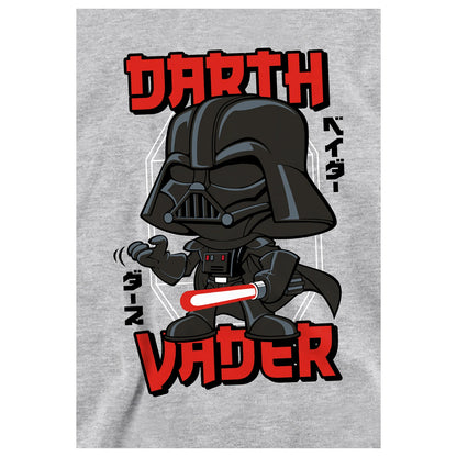 Athletic Heather - Side - Star Wars Childrens-Kids Darth Vader Kawaii Heather Hoodie
