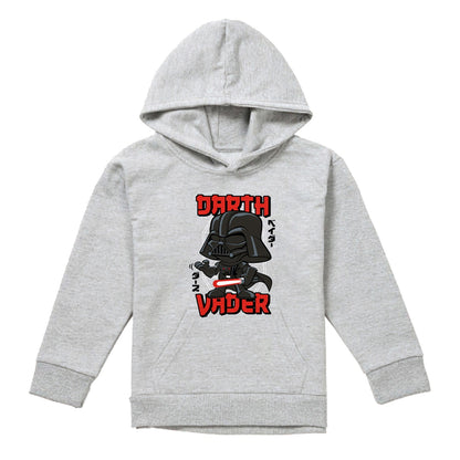 Athletic Heather - Front - Star Wars Childrens-Kids Darth Vader Kawaii Heather Hoodie