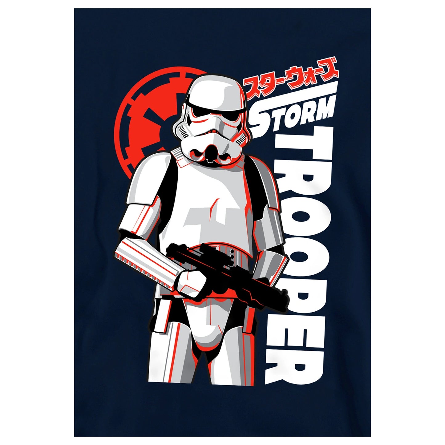Navy - Side - Star Wars Childrens-Kids Stormtrooper Manga Hoodie