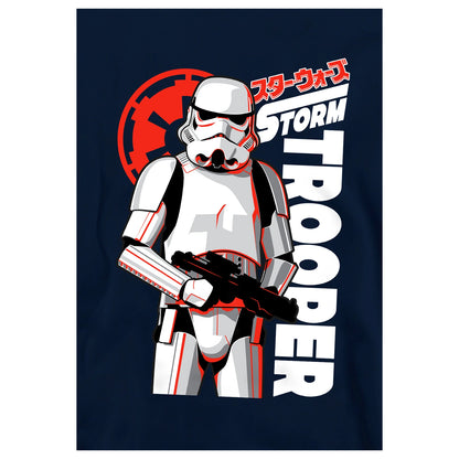 Navy - Side - Star Wars Childrens-Kids Stormtrooper Manga Hoodie
