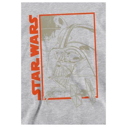 Athletic Heather - Side - Star Wars Childrens-Kids Darth Vader Outline Heather Hoodie