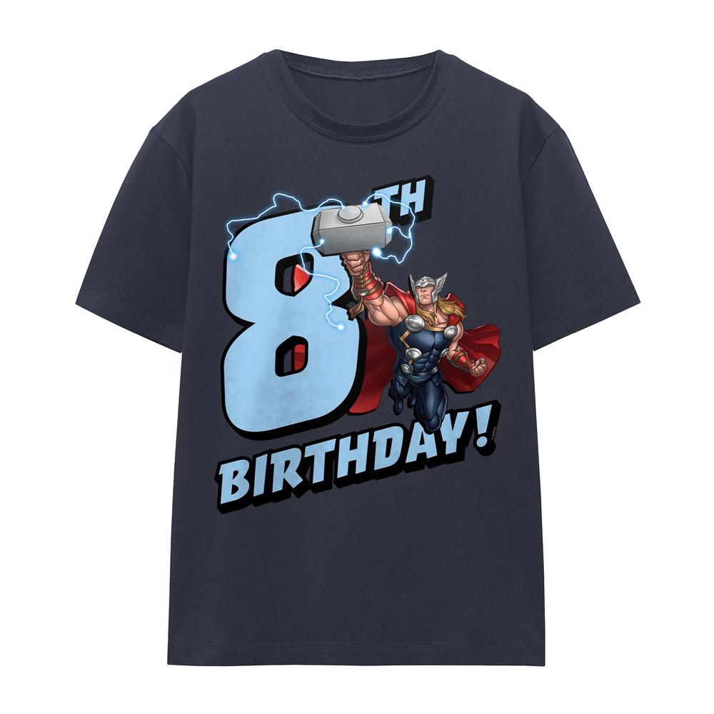 Deep Navy - Front - Thor Womens-Ladies 8th Birthday T-Shirt