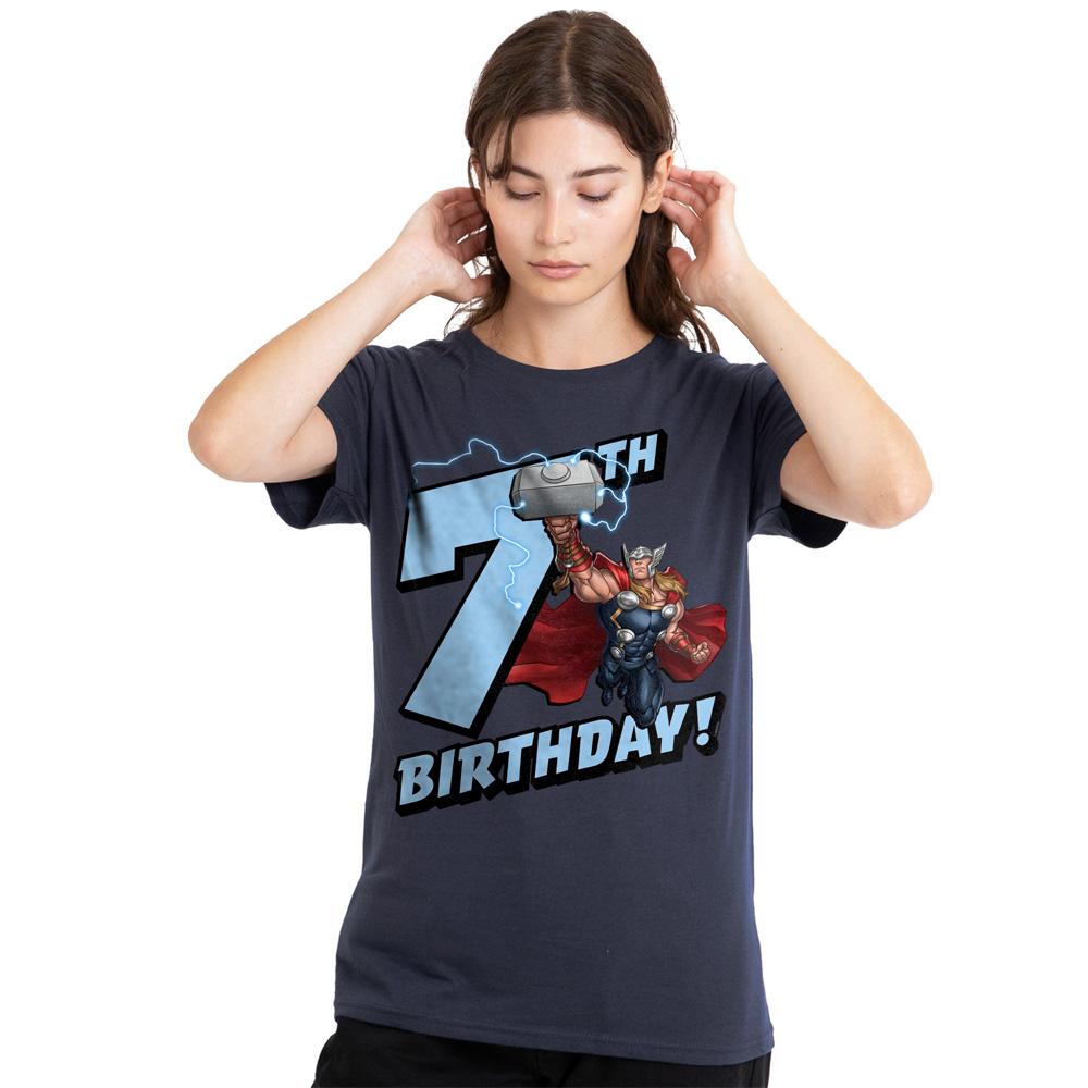 Deep Navy - Lifestyle - Thor Womens-Ladies 7th Birthday T-Shirt