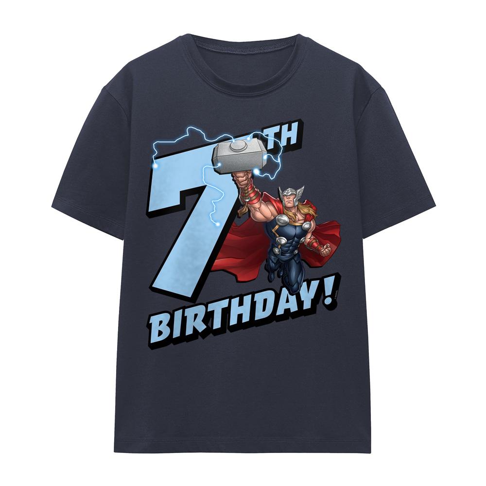 Deep Navy - Front - Thor Womens-Ladies 7th Birthday T-Shirt
