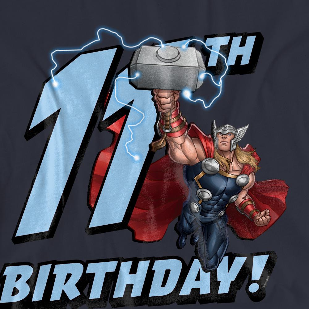Deep Navy - Side - Thor Womens-Ladies 11th Birthday T-Shirt