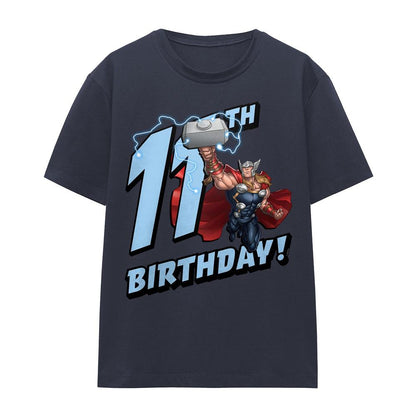 Deep Navy - Front - Thor Womens-Ladies 11th Birthday T-Shirt