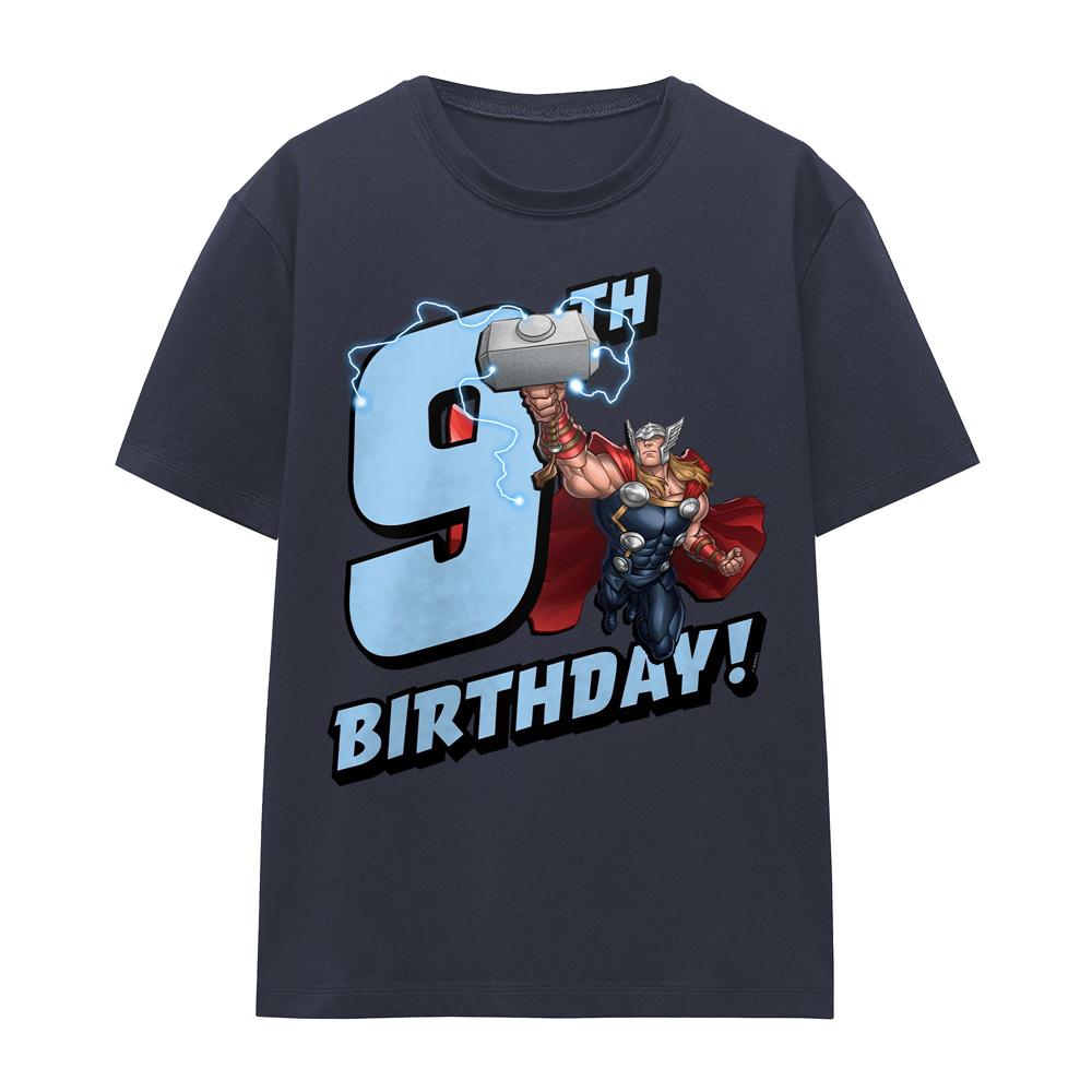 Deep Navy - Front - Thor Womens-Ladies 9th Birthday T-Shirt