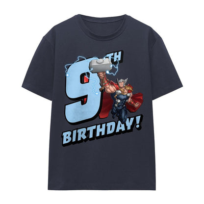 Deep Navy - Front - Thor Womens-Ladies 9th Birthday T-Shirt