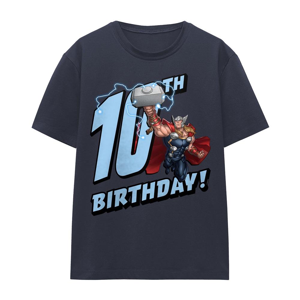 Deep Navy - Front - Thor Womens-Ladies 10th Birthday T-Shirt