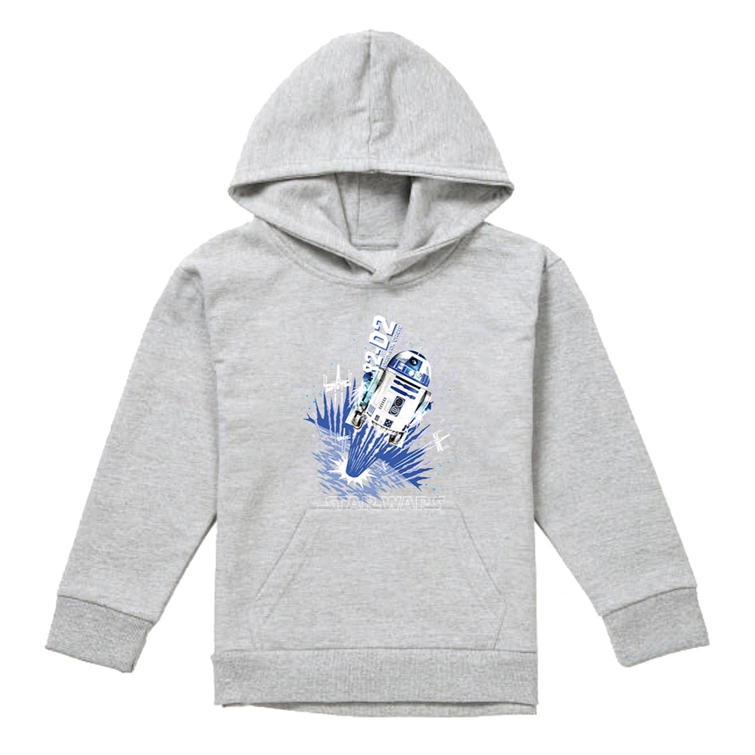 Athletic Heather - Front - Star Wars Childrens-Kids Blast Off R2-D2 Heather Pullover Hoodie