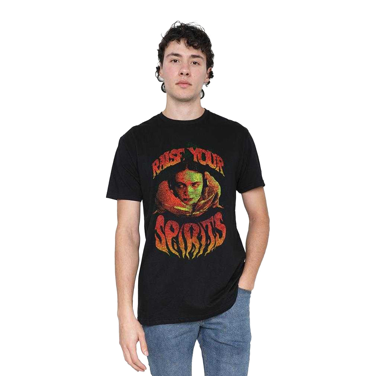 Black - Lifestyle - Stranger Things Unisex Adult Raise Your Spirits T-Shirt