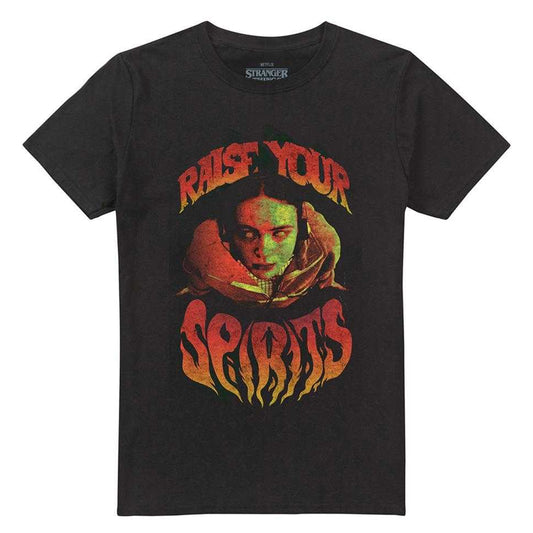 Black - Front - Stranger Things Unisex Adult Raise Your Spirits T-Shirt