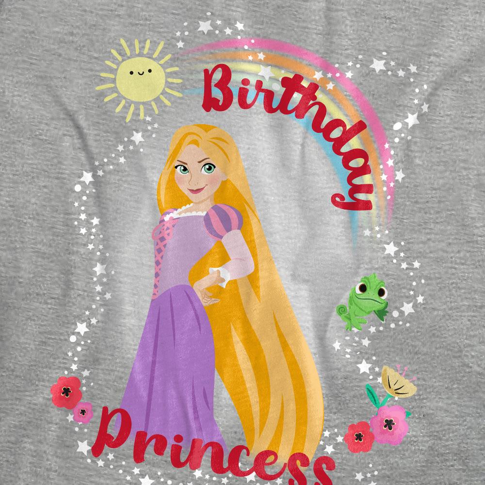 Athletic - Side - Tangled Womens-Ladies Rapunzel Pascal Princess Heather Birthday T-Shirt