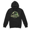 Black - Front - Jurassic Park Mens Camo Hoodie