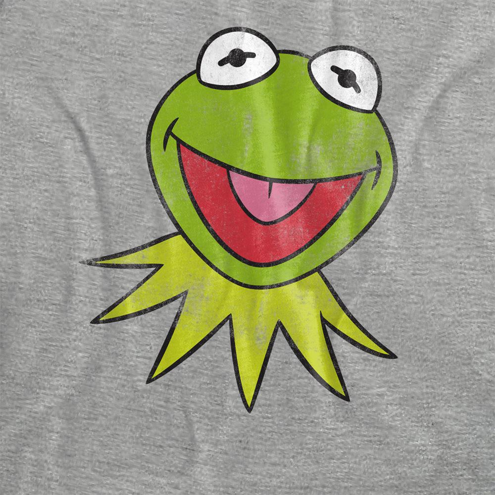 Athletic - Side - The Muppets Womens-Ladies Kermit Head Heather T-Shirt