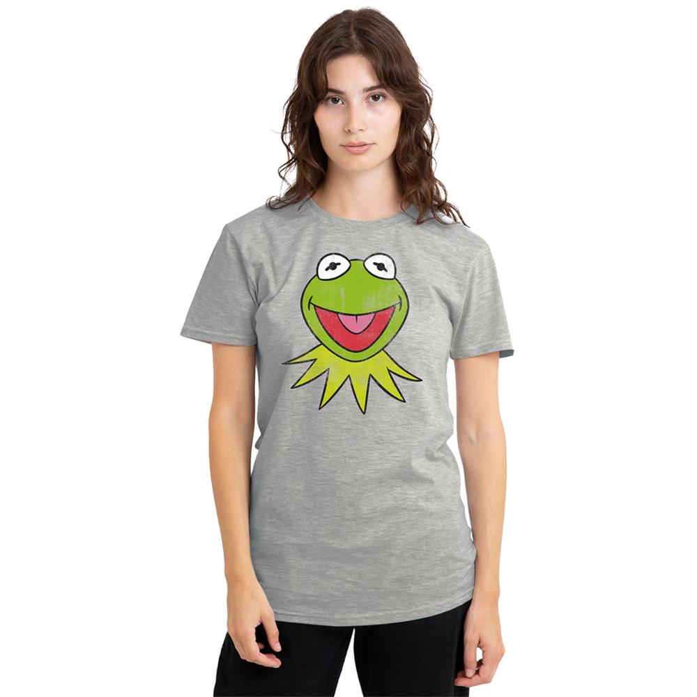 Athletic - Lifestyle - The Muppets Womens-Ladies Kermit Head Heather T-Shirt