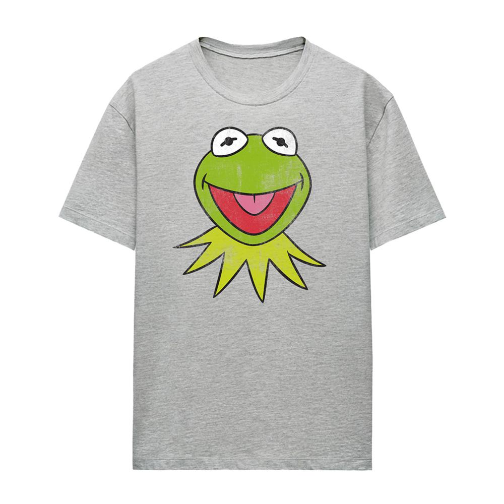 Athletic - Front - The Muppets Womens-Ladies Kermit Head Heather T-Shirt