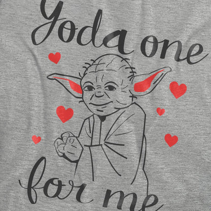 Athletic - Side - Star Wars Womens-Ladies Yoda One For Me Heather T-Shirt