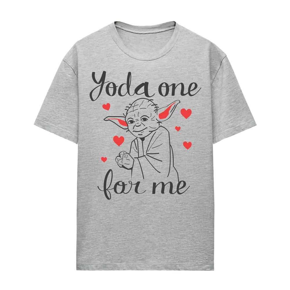 Athletic - Front - Star Wars Womens-Ladies Yoda One For Me Heather T-Shirt