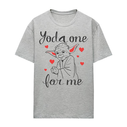 Athletic - Front - Star Wars Womens-Ladies Yoda One For Me Heather T-Shirt