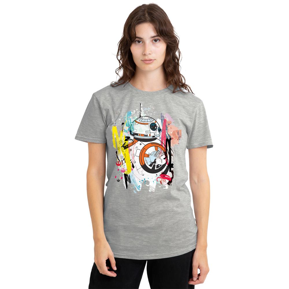 Athletic - Lifestyle - Star Wars Womens-Ladies BB-8 Abstract Heather T-Shirt