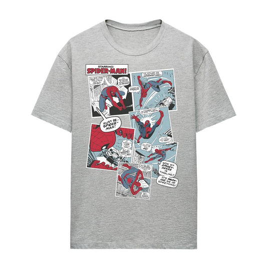 Athletic - Front - Spider-Man Womens-Ladies Panel Collage Heather T-Shirt