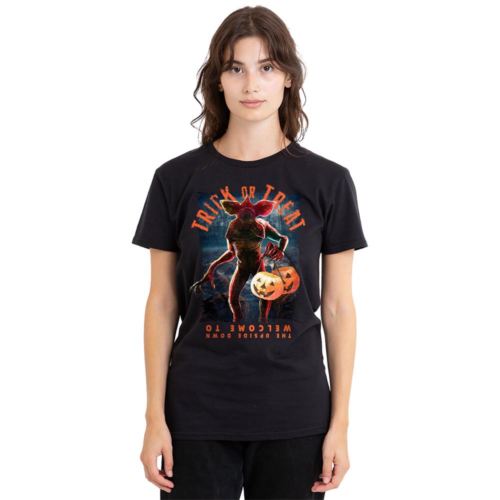 Black - Lifestyle - Stranger Things Womens-Ladies Trick Or Treat Demogorgon T-Shirt