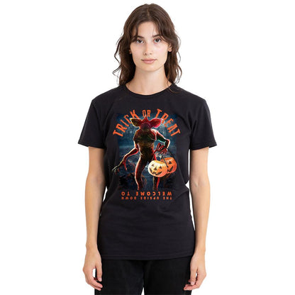 Black - Lifestyle - Stranger Things Womens-Ladies Trick Or Treat Demogorgon T-Shirt