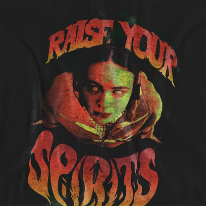 Black - Side - Stranger Things Womens-Ladies Raise Your Spirits Max T-Shirt