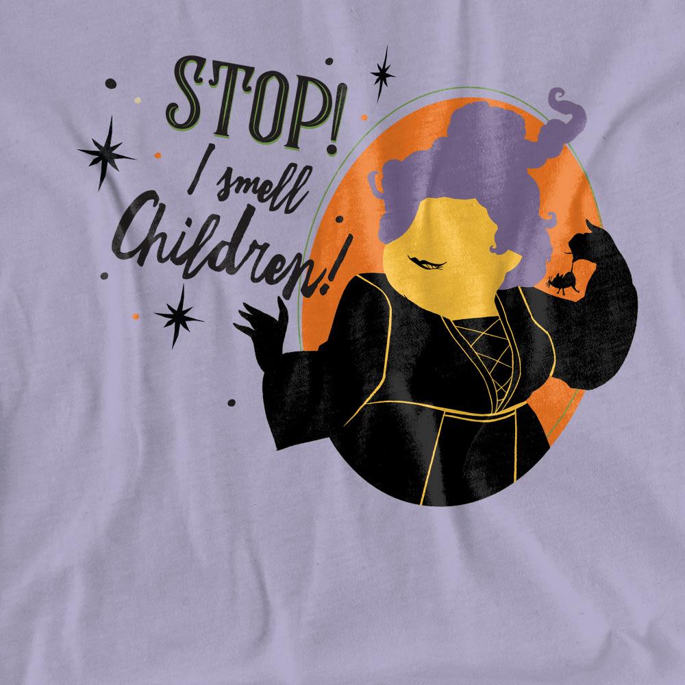 Lavender - Side - Hocus Pocus Womens-Ladies Stop! I Smell Children! Mary Sanderson T-Shirt