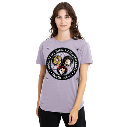 Lavender - Lifestyle - Hocus Pocus Womens-Ladies Form A Calming Circle Sanderson Sisters T-Shirt