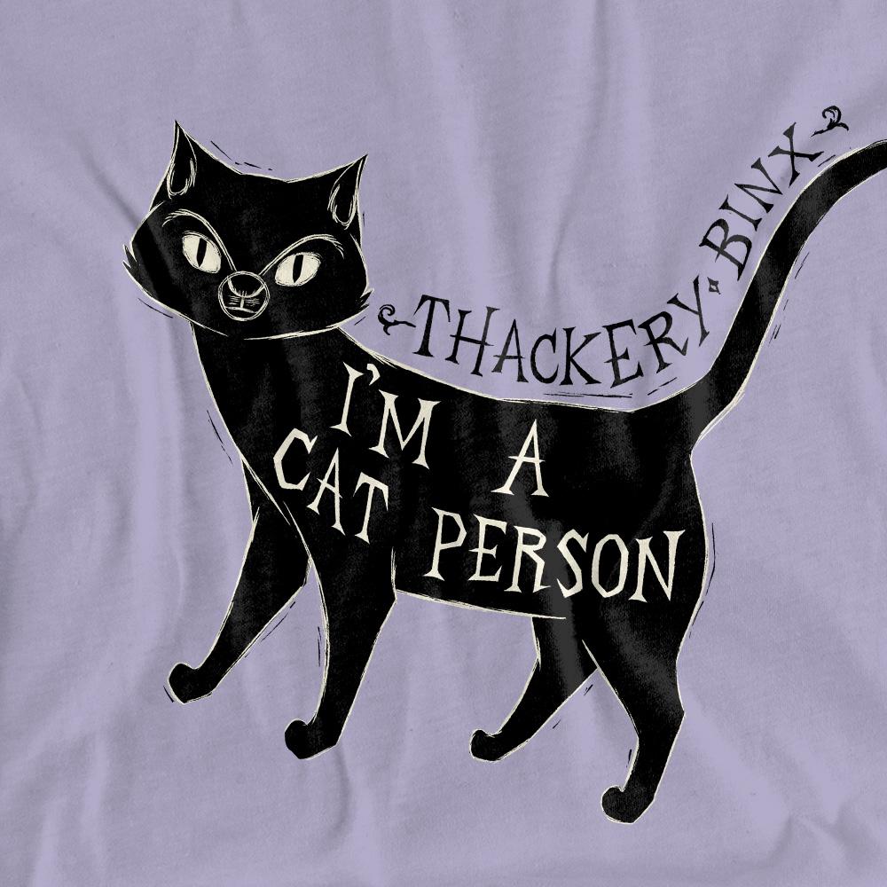 Lavender - Side - Hocus Pocus Womens-Ladies I´m A Cat Person Thackery Binx T-Shirt