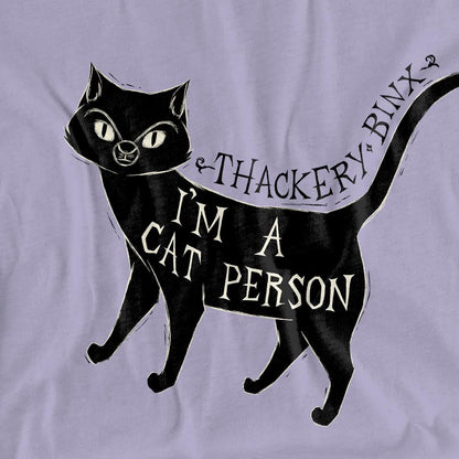 Lavender - Side - Hocus Pocus Womens-Ladies I´m A Cat Person Thackery Binx T-Shirt