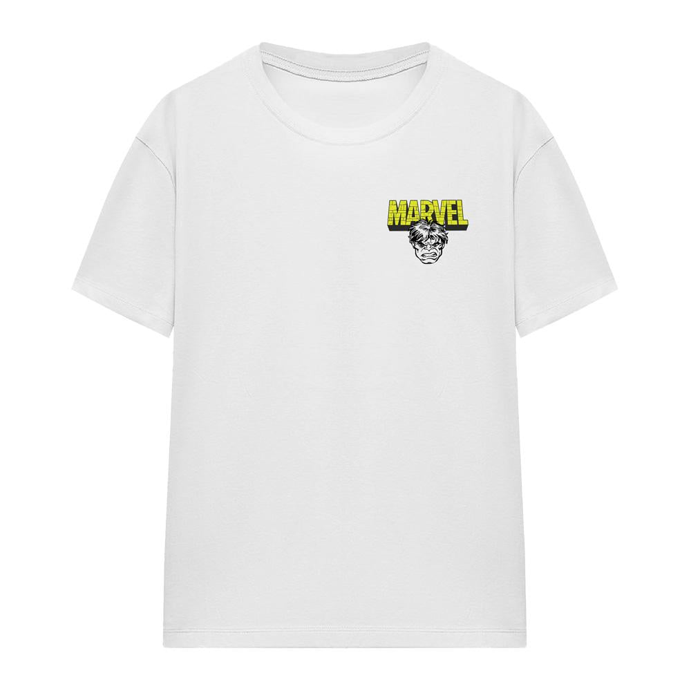 White - Front - The Incredible Hulk Womens-Ladies Crusher T-Shirt