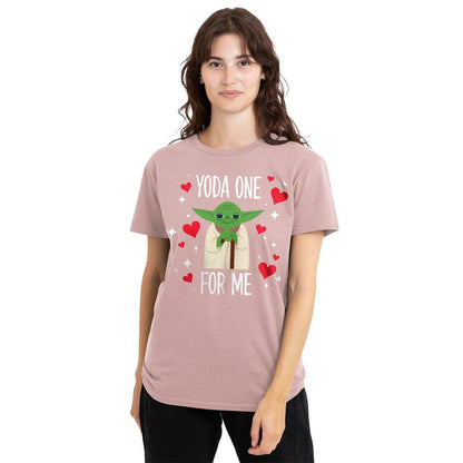 Pink - Lifestyle - Star Wars Womens-Ladies One For Me Yoda Valentine`s Day T-Shirt