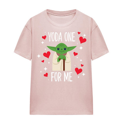 Pink - Front - Star Wars Womens-Ladies One For Me Yoda Valentine`s Day T-Shirt