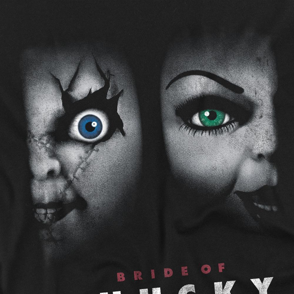 Black - Side - Bride of Chucky Unisex Adult Vintage Poster T-Shirt