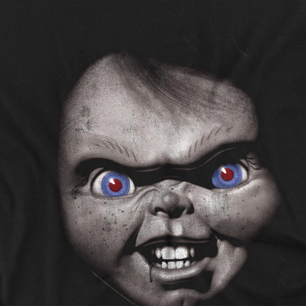 Black - Back - Chucky Unisex Adult Good Guys Face T-Shirt