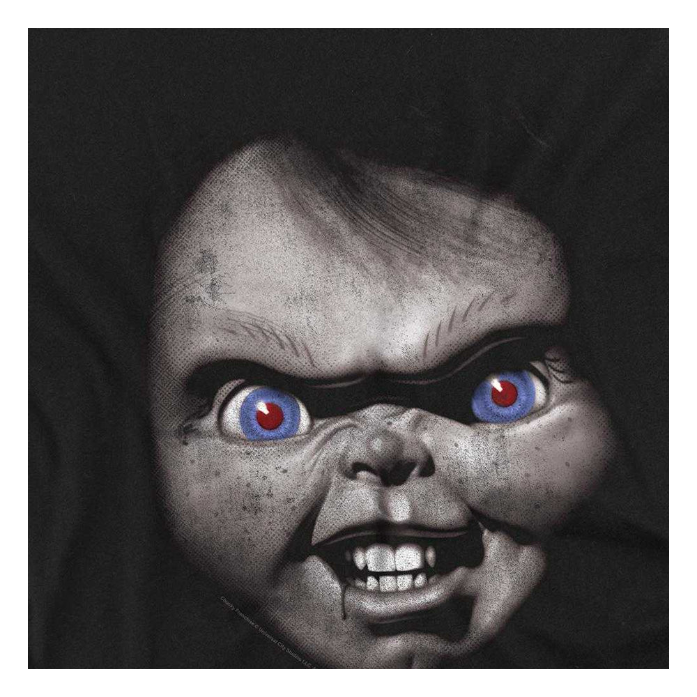 Black - Side - Chucky Unisex Adult Good Guys Face T-Shirt