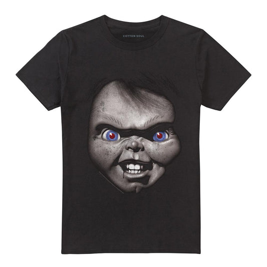 Black - Front - Chucky Unisex Adult Good Guys Face T-Shirt