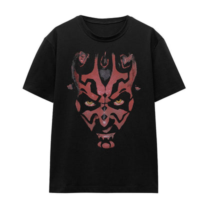 Black - Front - Star Wars Womens-Ladies Darth Maul Big Face T-Shirt
