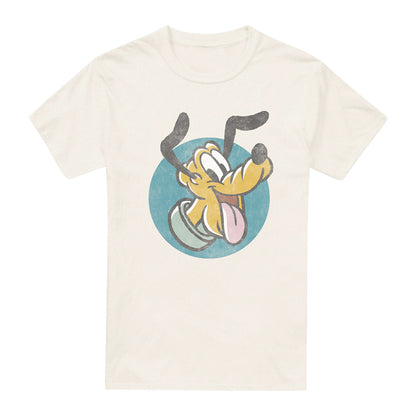Natural - Front - Mickey Mouse & Friends Mens Pluto T-Shirt