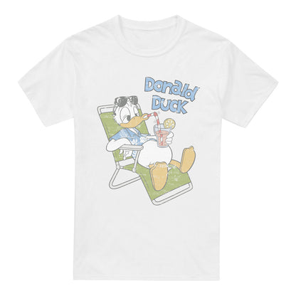 White - Front - Mickey Mouse & Friends Mens Donald Duck Chilling T-Shirt