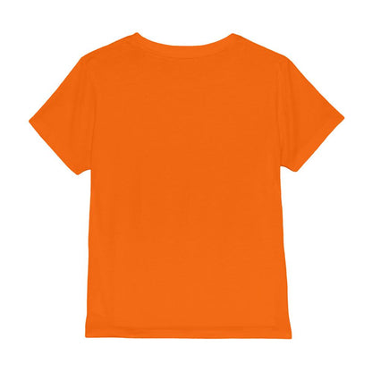 Orange - Back - Stranger Things Childrens-Kids Spider Web Logo T-Shirt
