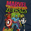 Navy - Back - Marvel Zombies Unisex Adult Last One Standing Long-Sleeved T-Shirt