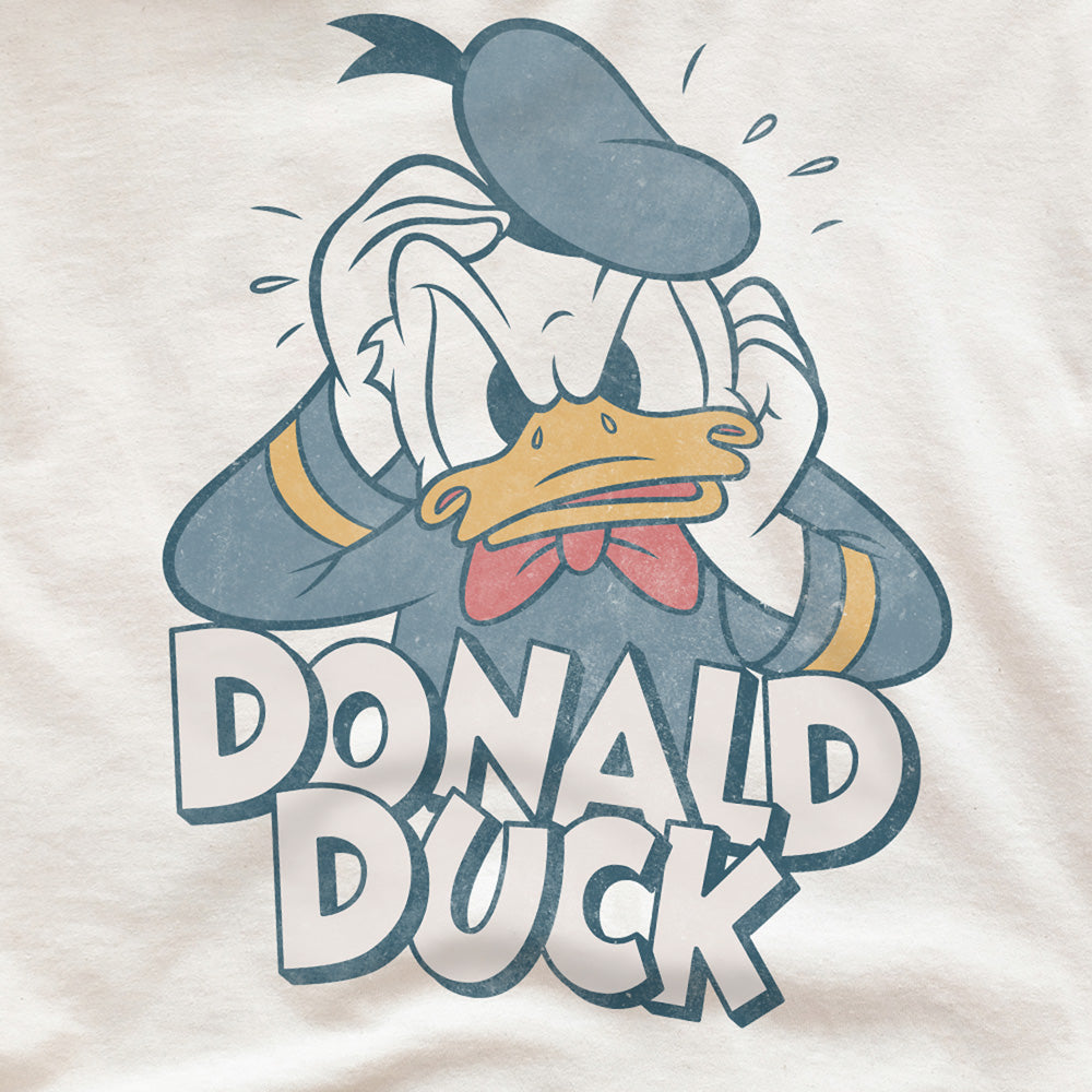 Natural - Side - Mickey Mouse & Friends Mens Donald Duck Stressed Out T-Shirt