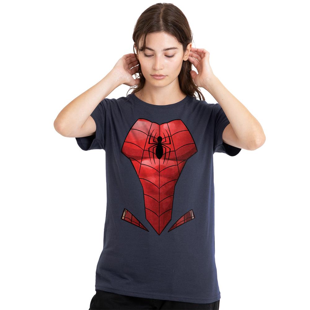 Deep Navy - Lifestyle - Spider-Man Womens-Ladies Costume T-Shirt