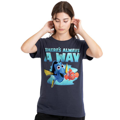 Deep Navy - Lifestyle - Finding Nemo Womens-Ladies There´s Always A Way Dory T-Shirt