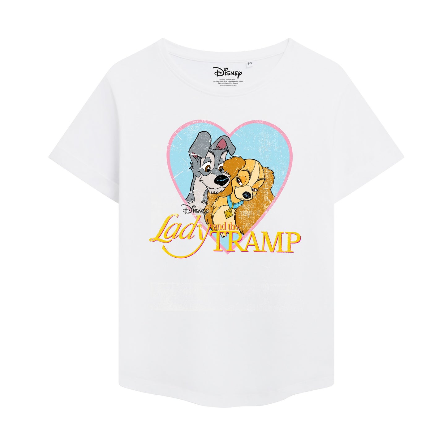 White - Front - Lady And The Tramp Womens-Ladies T-Shirt