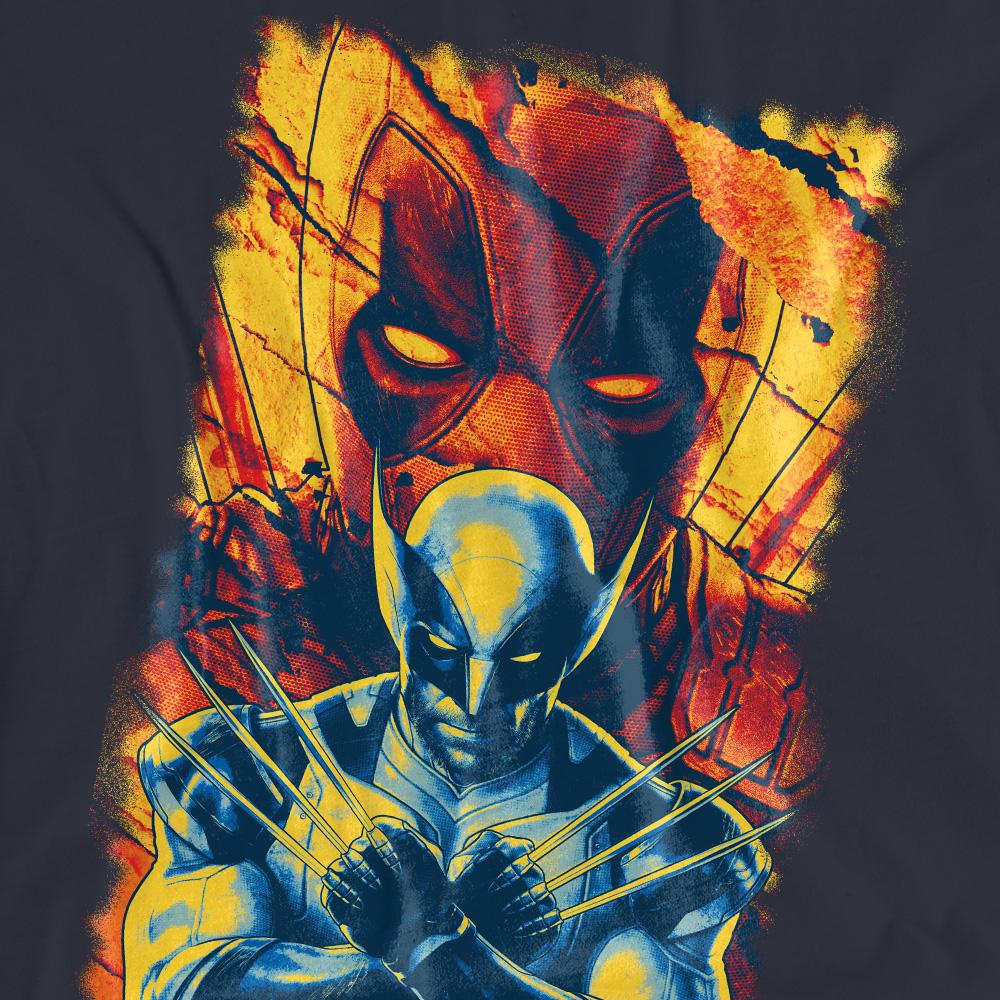 Deep Navy - Side - Deadpool & Wolverine Womens-Ladies Best Bubs T-Shirt